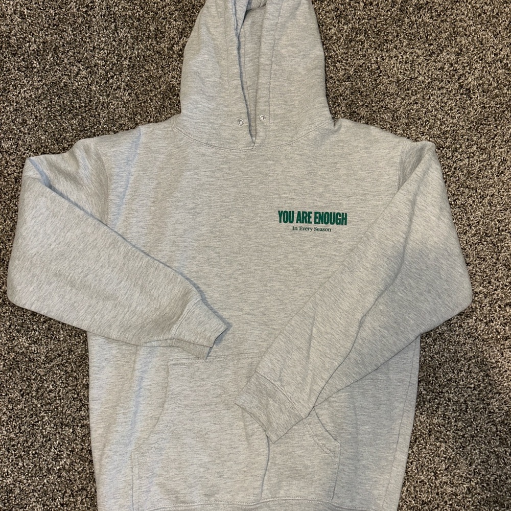 Gray Hoodie with Motivational Print